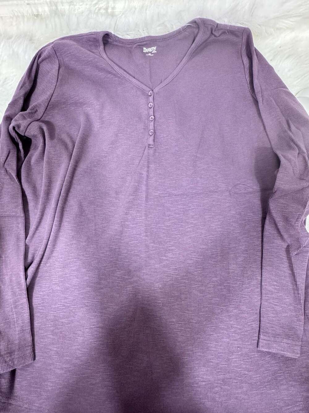 Duluth Trading Co. Women's Long-Sleeve Multi Button Henley Thermal Top 2X